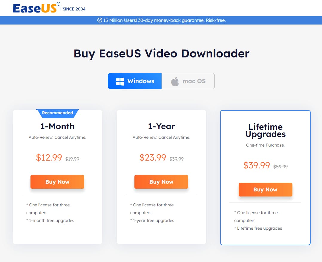 easeus pricing