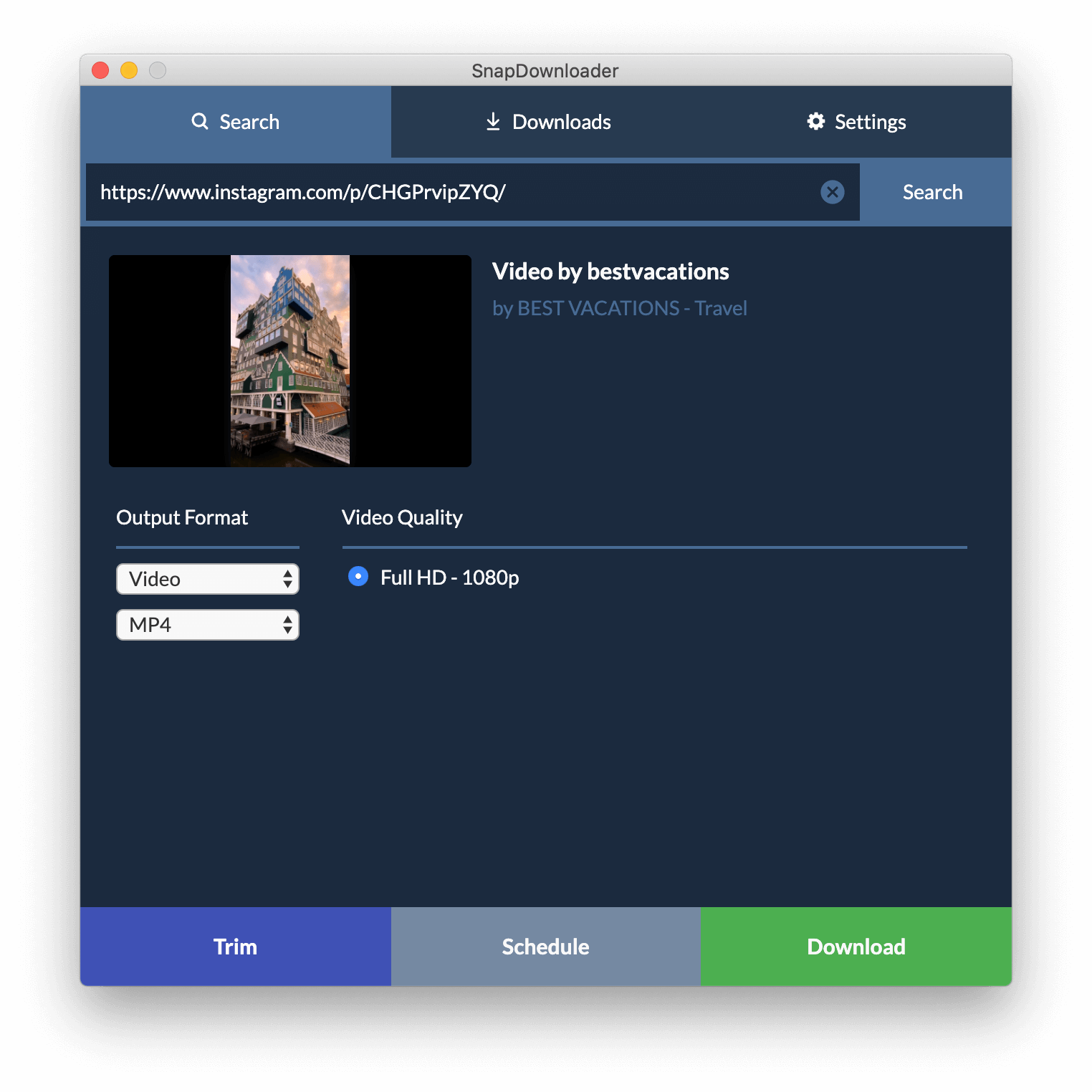 Instagram video downloader